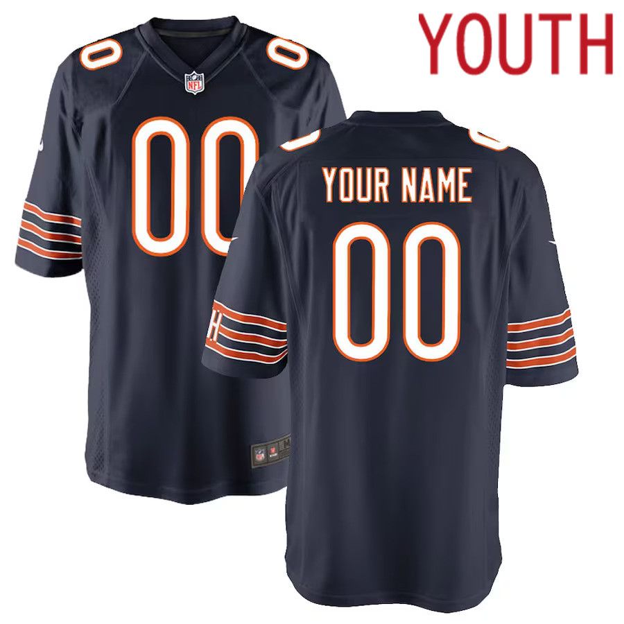 Youth Chicago Bears Nike Navy Custom Game NFL Jersey->women nfl jersey->Women Jersey